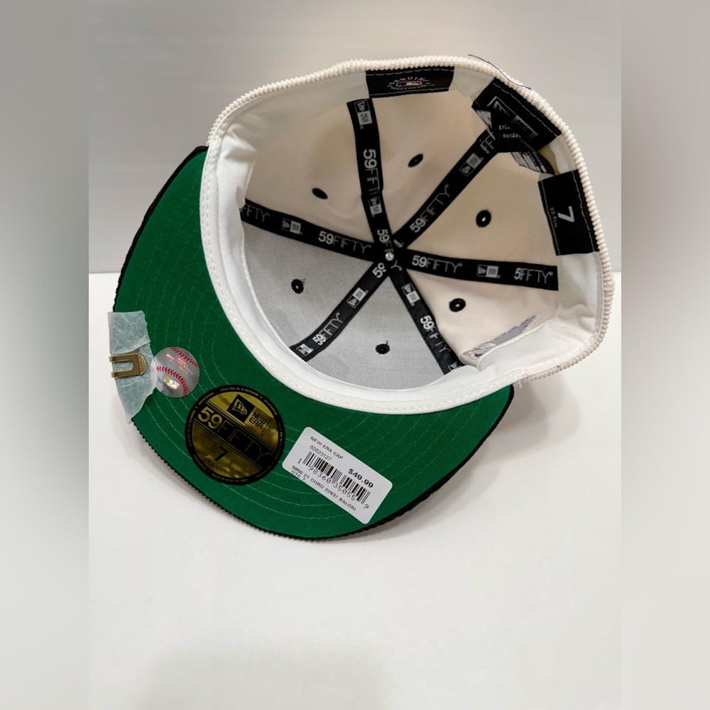 New Era Baltimore Orioles 59Fifty Corduroy Hat Cream 1983 World Series Pin NWTA6 - Picture 7 of 9